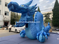 Modèle chinois gonflable de dragon de dessin animé gonflable bleu Offres Spéciales de dragon pour la publicité d'événement