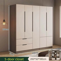 Armoire en bois moderne, intégrée, démontable, portable, prête à assembler, autoportante, écologique et durable pour chambre d'hôtel