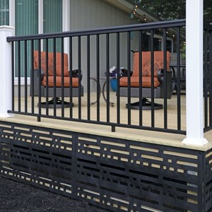 Ringhiere Decorative <span class=keywords><strong>per</strong></span> <span class=keywords><strong>Balconi</strong></span> Esterni Senza Scavo, Recinzioni in Alluminio Verniciato a Polvere, Design Moderno <span class=keywords><strong>per</strong></span> Recinzioni da Giardino - Product Image 3