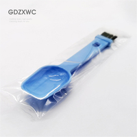 Cuillère doseuse brosse 2-en-1 pour protéines en poudre, bleue, 146 mm, capacité 2g/5ml, mini gadget de cuisine portable