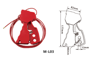 Qvand thép không gỉ có thể điều chỉnh an toàn cáp khóa OEM của nhà sản xuất đa năng khóa <span class=keywords><strong>tagout</strong></span> thiết bị - Product Image 4