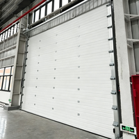 Porte de garage à enroulement en alliage d'aluminium, personnalisable en couleur et en taille, coulissante, élévatrice, étanche, électrique