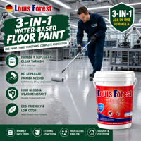 Revêtement de sol en polyuréthane à base d'eau, forte adhérence, finition protectrice anti-décollement pour atelier industriel