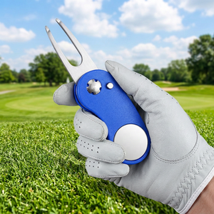 Fourche de golf durable en ABS avec marqueur de balle magnétique, bouton pop-up moderne, forme de wedge, kit d'accessoires pour la réparation du gazon et le putting green - Product Image 3
