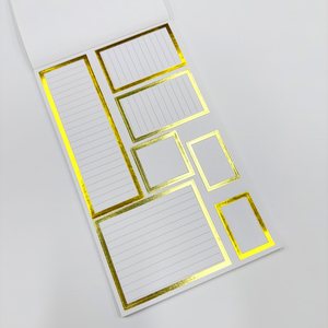 Libro di Adesivi Personalizzati Premium con Fogli Dorati, Diario di Attività con Carta Scrivibile, Adesivi Decorativi Fai-<span class=keywords><strong>da</strong></span>-Te, Prodotto Creativo <span class=keywords><strong>per</strong></span> <span class=keywords><strong>Adulti</strong></span> - Product Image 2