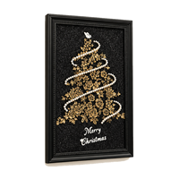 Kit créatif de bricolage pour sapin de Noël : Peinture texturée avec motifs floraux perlés pour cadeaux et décorations de fêtes