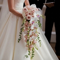 Bouquet de mariée très populaire – Bouquet de fleurs artificielles à tenir en main pour mariage, bouquet cascade goutte d'eau, fleur à tenir pour la mariée