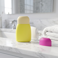 Bouteille carrée en plastique PP de 50 ml de haute qualité, rechargeable et étanche, pour lotion, crème solaire, fond de teint et emballage de protection solaire