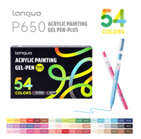 Set Pulpen Gel Plastik Mewah Berujung Berlian 1.0mm Desain Potongan Kristal 54 Warna Pulpen Akrilik untuk Buku Tamu Pernikahan & Hadiah Kantor