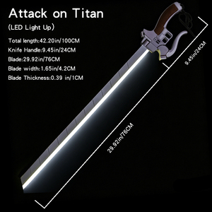 Réplica <span class=keywords><strong>de</strong></span> Arma <span class=keywords><strong>de</strong></span> Ataque a los <span class=keywords><strong>Titanes</strong></span> <span class=keywords><strong>de</strong></span> 100 cm con Luz LED para Cosplay - Product Image 2