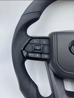 Volant de voiture en cuir et fibre de carbone adapté à la modification pour Toyota Corolla LC300 Hilux N70 Fortuner Land Cruiser GR