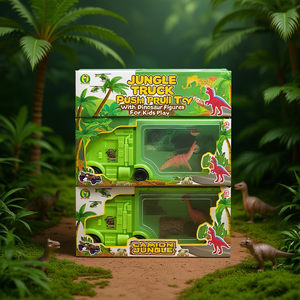 Camión de juguete Jungle Truck de 28x12x8 cm con figuras de dinosaurios para que los niños jueguen - Product Image 2