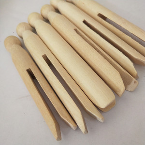 Pinzas de Madera Natural para Manualidades, Pinzas Redondas de Madera para Muñecas - Product Image 6