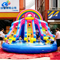 Toboggan aquatique gonflable commercial en PVC de haute qualité, toboggan aquatique gonflable pour enfants, parc aquatique