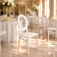 Chaise de mariage ovale en résine blanche moderne pour salle à manger, banquet, hôtel, événementiel – Vente en gros, directement de l'usine