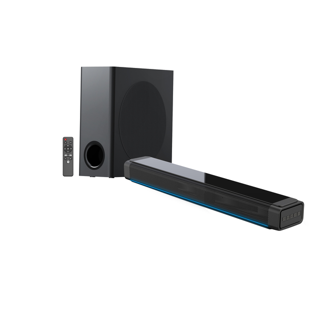 Mini 2.1 Wired Mini Soundbar Tv Speaker Soundbar Circuit Board Audio New Rixing Soundbar with Blue Light