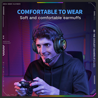 Casque de jeu filaire Onikuma X80 7.1 avec son surround, écouteurs confortables à réduction de bruit et effet miroir abyssal