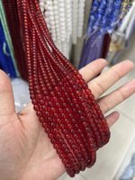 DSCJ gros 6mm blanc rose jaune perles de verre coloré Cabochon perles en vrac pour la fabrication de bijoux de perles