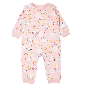 Automne nouveau-né dessin animé motif <span class=keywords><strong>combinaison</strong></span> enfants coton à manches longues Onesie barboteuse avec fermeture à bouton-pression pour bébé - Product Image 4