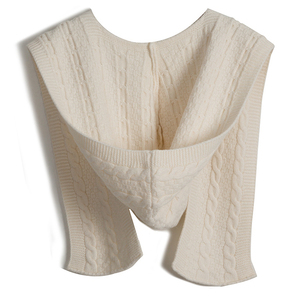 Date Tricot Pull Pull En Tricot Acrylique Châle Hiver En Gros Épais Mode À Capuche Super Ponchos - Product Image 2