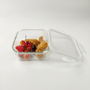 1100ML a prueba de fugas hermética de la preparación de la comida contenedores de vidrio <span class=keywords><strong>para</strong></span> alimentos con tapa de PP - Product Image 3