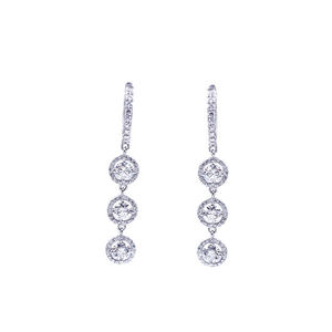 Pendientes de Plata de Ley Tianyu Gems, Chapados en Oro de 18k, Estilo Clásico, Minimalista, Geométrico, con Halo, Corte Brillante, Moissanita - Product Image 2
