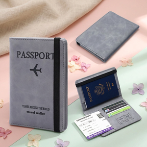 Custom Passport Personalized Promotional Slim PU Leather Travel Passport Cover Sleeve Passport Book Card Case Custom Passport - Product Image 3