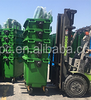 EN840 Cubo de basura grande Contenedor de basura de 660 litros Cubo de basura de plástico - Product Image 4