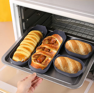 ถาดอบซิลิโคนสำหรับใช้ในครัวเรือน ชุดแม่พิมพ์อบซิลิโคนเกรดอาหาร 4 ชิ้น ทนทานสำหรับทำขนมปังบาแกตต์แบบ DIY - Product Image 6