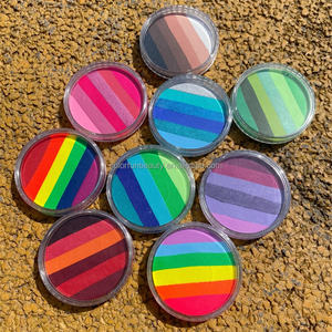 <span class=keywords><strong>Palette</strong></span> d'eye-liners liquides minéraux professionnels waterproof pour usage quotidien avec design Rainbow Split Cake pour mélange de couleurs, marque ODM - Product Image 2