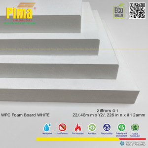 Conception imperméable blanche faite sur commande de mur intérieur de densité de l'épaisseur 0.6G/cm3 de la feuille 25mm de panneau de mousse de PVC WPC pour des signes de publicité - Product Image 1