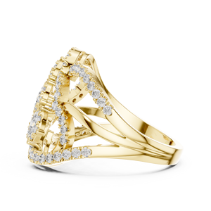 Luxury Style Gold <b>Diamond</b> <b>Ring</b> for Women Classic Elegant Design for Wedding Engagement and Everyday Fashion - Product Image 4