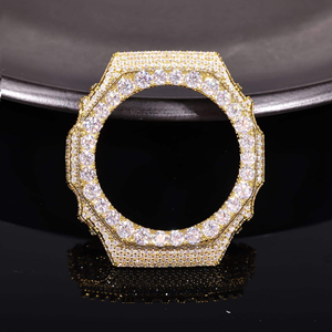 Wholesale Luxury Iced Out Moissanite <b>Watch</b> <b>Case</b> Buss Down Diamond Bezel Brass Modification Parts for Men Women - Product Image 2
