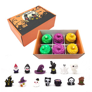 Set de Regalo de Bombas de Baño con Forma de Cupcake de Halloween, Lindas Bombas Efervescentes Hechas a Mano con Forma de Pastel para Niños y Adultos - Product Image 6