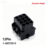 Connecteurs d'alimentation industriels à haute durabilité TE 1-480709-9 12P 6,35 mm, boîtiers de terminaison de fil femelle, accessoires pour équipements d'automatisation