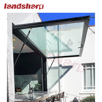Auvent en verre aluminium personnalisé fenêtres à guillotine supérieure pour villa appartement hôtel