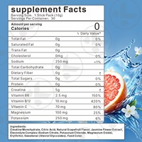 Poudre de créatine et d'électrolytes OEM/ODM à succès avec vitamines pour le soutien musculaire et l'hydratation, en sachet, sans OGM, nutrition sportive
