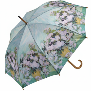 Ombrello in legno AU-02201 Van Gogh Art Design "rose bianche" - Product Image 1