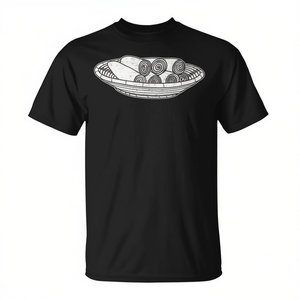 Camiseta con estampado de Injera, pan plano africano, cocina etíope, para adultos, unisex, manga corta, cuello redondo, serigrafiada - Product Image 3