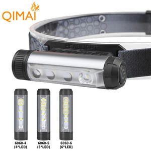 Lampe frontale LED rechargeable avec 4, 5 ou 6 options de lampe, lumière blanche, chargement USB, batterie intégrée, origine Yiwu - Product Image 4