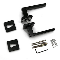 Manija de puerta de palanca clásica para uso en apartamento, oficina y edificio, color negro mate