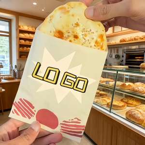 Sacs en papier sulfurisé personnalisés avec logo imprimé, résistants à l'huile, pour aliments, biscuits, sandwichs, pizzas, lait, sushis, gelées, impression numérique - Product Image 4