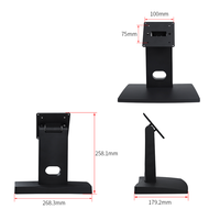 Support de moniteur en bois réglable pour bureau avec tiroir ordinateur sol support de moniteur lcd support vesa support de moniteur vesa