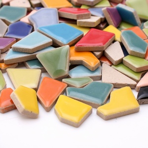 Suministros para manualidades esmaltadas populares, <span class=keywords><strong>azulejos</strong></span> de mosaico irregulares de cerámica Diy <span class=keywords><strong>rotos</strong></span> para Artes y manualidades - Product Image 3