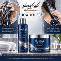 Soins capillaires de luxe, haute technologie, shampooing et masque capillaire en marque privée pour cheveux longs et épais