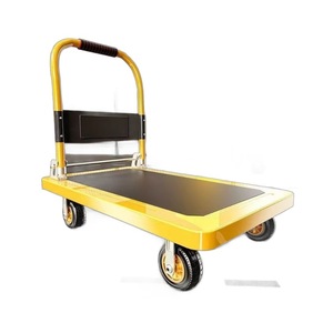 Carro de plataforma plegable portátil de acero coloreado con cuatro ruedas silenciosas para el hogar - Product Image 5