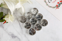Venta al por Mayor de Portavelas de Aluminio Transparentes de Alta Calidad, Recipientes Vacíos en Forma de Corazón para Fabricación de Velas