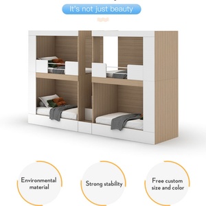 Modern Detachable School Wooden Hostel Metal Secret Twins <b>Bunk</b> <b>Bed</b> Capsule <b>Bed</b> Twin Over <b>Bed</b> for Hospital Use - Product Image 3