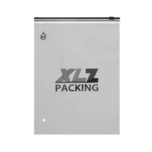 Hot Sale Frosted Black Matte PE Transparent Glossy Square Bottom Silk Screen Printed Zipper Bags Custom Logo Biodegradable - Product Image 2