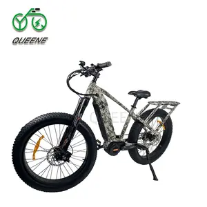 퀸즈 26 인치 중앙 모터 E 산악 자전거 미드 드라이브 모터 빠른 속도 48v 1000w 전기 자전거 성인용